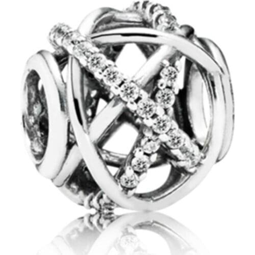 5PCS Original Charm Fit Bracelet Silver Plated Bead Galaxy Openwork With World Hollow Beads Jewelry Making Berloque