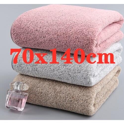 70x140cm Bamboo Charcoal Coral Velvet Bath Towel Adult Soft Absorbent Microfiber Bamboo Fabric Towel Bathroom Bath Towel Sets
