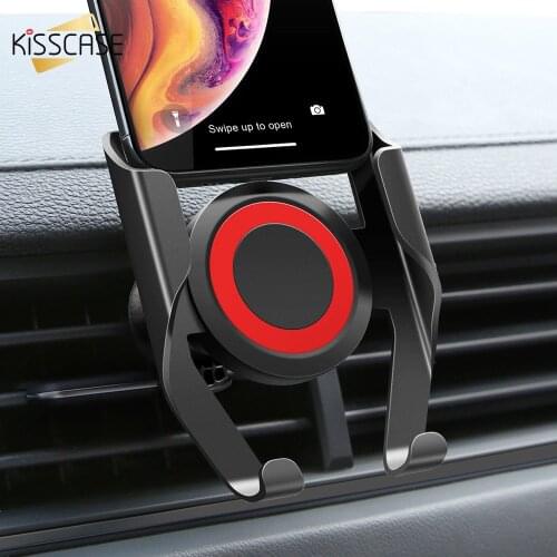 KISSCASE Car Phone Holder For Huawei P30 P30 Pro P30 Lite Air Vent Phone Car Holder For iPhone 8 7 8 Plus XS XR Stand Phone Hold