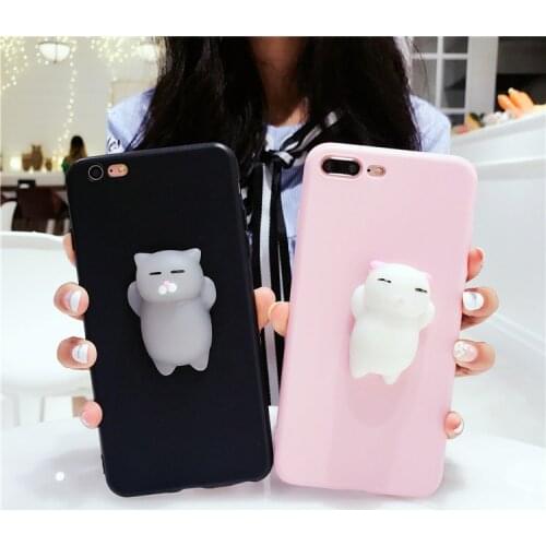 Cute cat Squishy phone case for samsung A5 A6 A7 A8 PLUS 2018 J5 J7 PRO 2017 J2 pro S9 S8 plus S10 s7 edge note 8 9 10 soft TPU