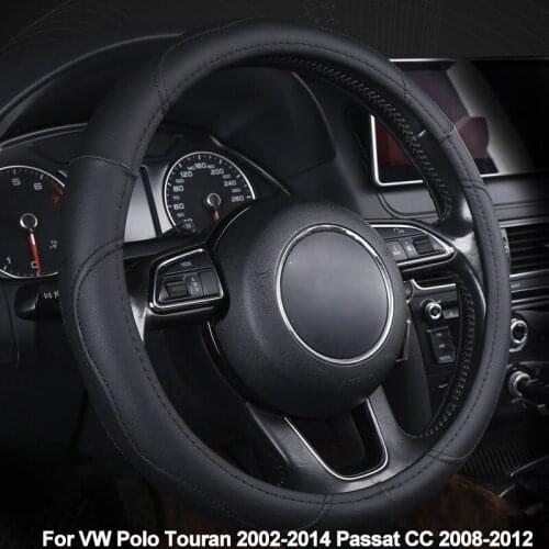 Car Steering Wheel Cover For Volkswagen VW Polo Touran 2002-2014 Passat CC 2008-2012 Braid on the Steering wheel Funda Volante