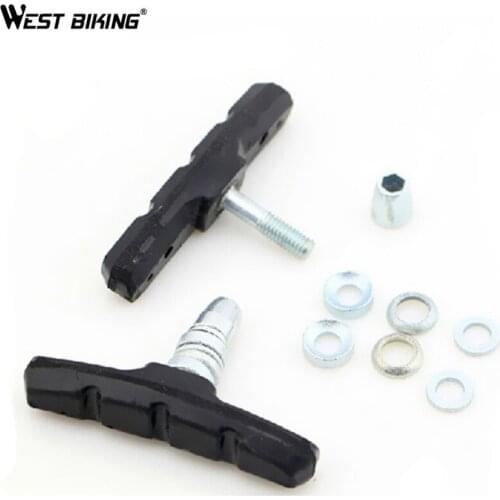 WEST BIKING 1 Pair MTB Bike Road Bicycle Cycling Braking V-Brake V Brake Pads Blocks Holders Durable 70mm Bicycle Brake Rubber