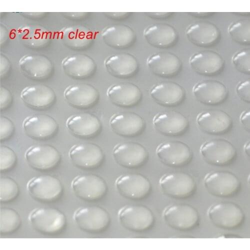 Hot Sale 100Pcs 6*2.5mm 3M Self Adhesive Anti Slip Clear/Black Soft Rounded Silicone Rubber Feet Pads,Silica Gel Shock Absorber