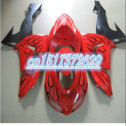Hot sale fairing kit for Kawasaki Ninja ZX10R 06 07 red and black fairings ZX10R 2006 2007 red black