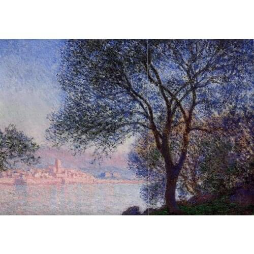 100% handmade Oil Painting Reproduction on linen canvas with museum quality,antibes seen from the salis gardens by Claude Monet