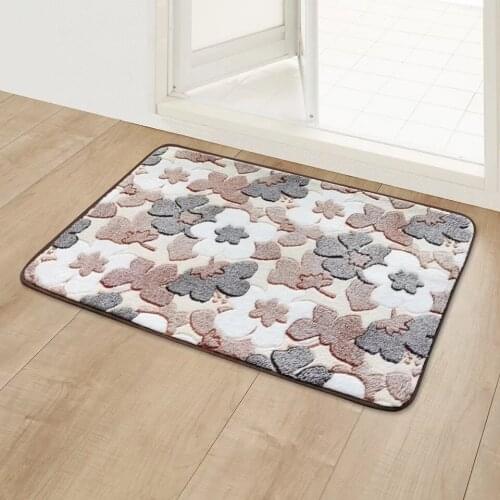 Anti-Slip Mat Bathroom Foot Pad Water Absorbent Floor Rug Modern Bedroom Carpet Doormat Printed Bath Door Mat Home Decoration