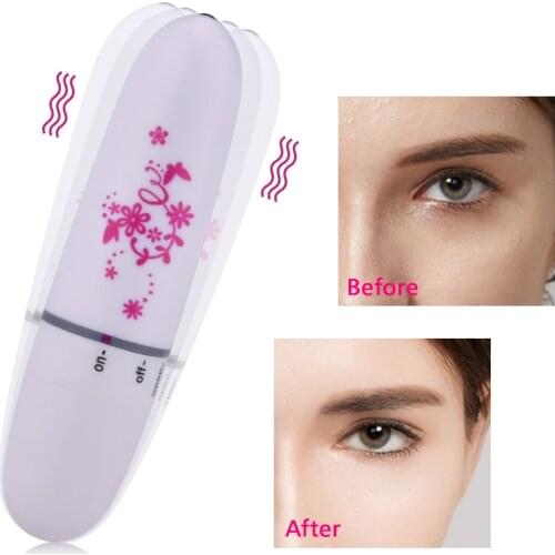 Electric Thermal Eye Massager Roller Ionic Vibration Face Massage Anti Aging Wrinkle Removal Eye Pouch Dark Circles Skin Care