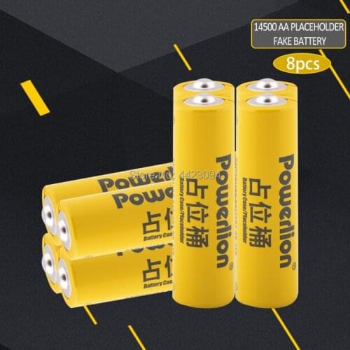 8pcs/lot 14500 li-ion lithium dummy fake battery AA battery setup dummy cells can't charger for Lithium iron phosphate battery