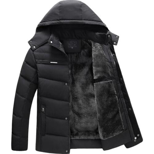 Winter Jackets Men Fashion Thick Warm Clothing Cotton Winter Regular Formal Jacket and Coat Mens Parka Jacket