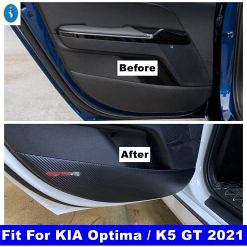 Interior Refit Inner Door Scratchproof Anti Kick Pad Film Protective Stickers Cover Kit Fit For KIA Optima / K5 GT 2020 2021