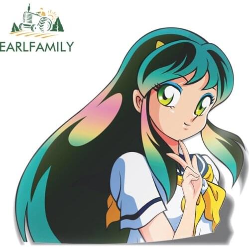 EARLFAMILY 13cm x 12.3cm for Urusei Yatsura Camper Truck Decal Waterproof Scratch-proof Car Sticker Vehicle JDM Accessories