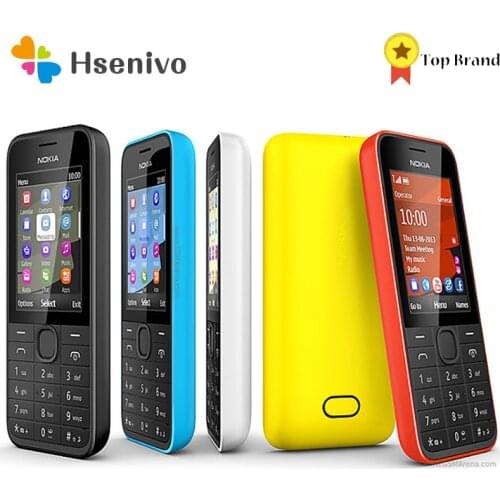 Nokia 207 Refurbished-Original NOKIA 207 Single Sim card Phone GSM Unlocked Mobile Phone Hebrew keyboard No Camera