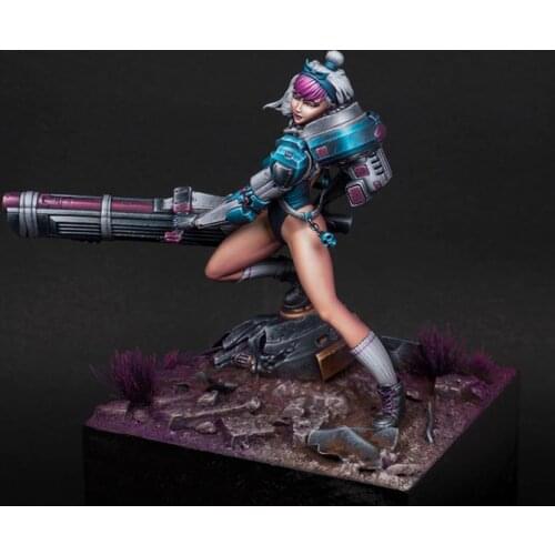 New Unassembled 1/24 75MM Fantasy Machinery girl 75MM Resin Figure Unpainted Model Kit