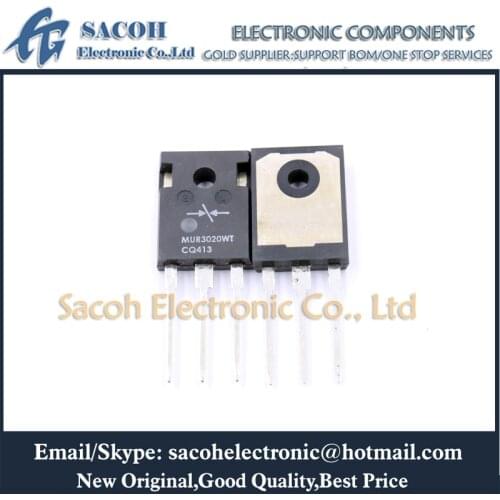 New Original 10PCS/Lot MUR3020WT MUR3020WTG or MUR3020PT MUR3020PA MUR3020CT MUR3020 3020 TO-247 30A 200V Fast Recovery Diode