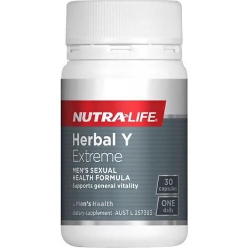 NutraLife HERBAL Y EXTREME Horny Goat Weed PILLS Male Tonic Men Sexual Vitality Reproductive Health Healthy Sperm Fight Stress