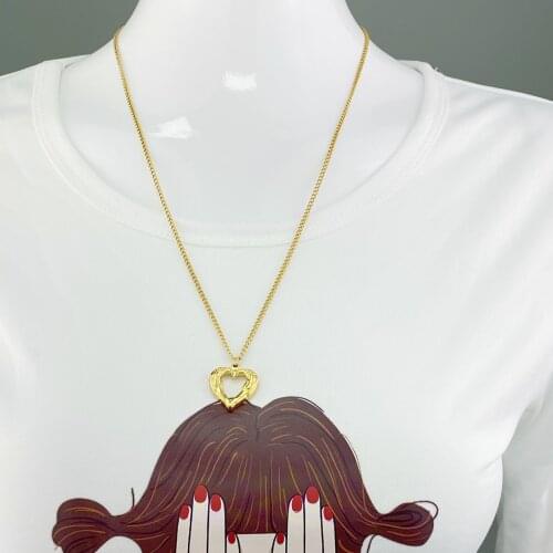 Necklace Jewelry Stainless Steel New Goddess Luxury Golden Color Luxe Fashion Women Hot Sell