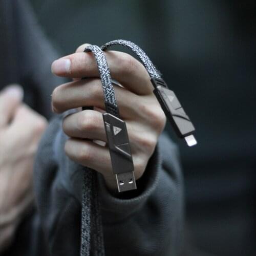 TEGIC 3 in 1 USB/USB-C/Micro USB/8 pin Charging Cabel Adapter Data Transfer Power Charge for USB to USB-C Type-c iOS