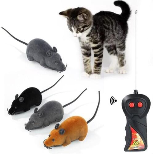 Plush Mouse Mechanical Motion Rat Wireless Remote Electronic Rat Kitten Novelty Funny Pet Supplies Pets Gift Cat Toys Cat Puppy