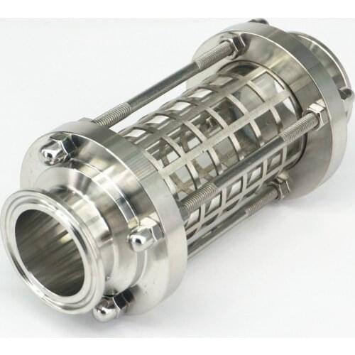 Fit 51mm Pipe OD 2" Tri Clamp SS304 Sanitary Flow Sight Glass Dipoter With Cover For Homebrew