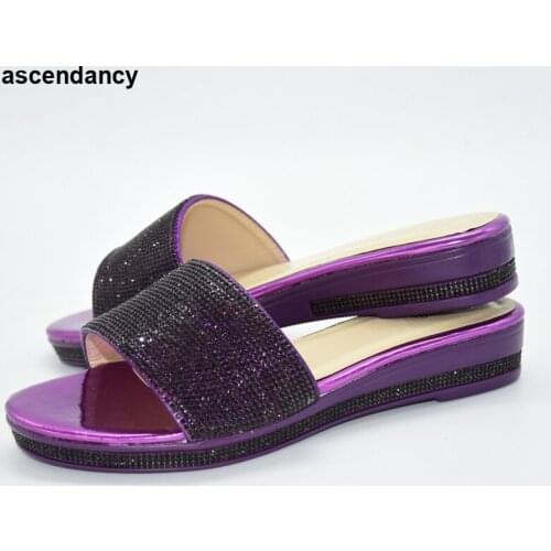 Luxury 2020 Rhinestone Wedding Party Shoes spring shoe platform woman 2020 Special Arrivals Wedding Orange Color Nigeriain Shoe