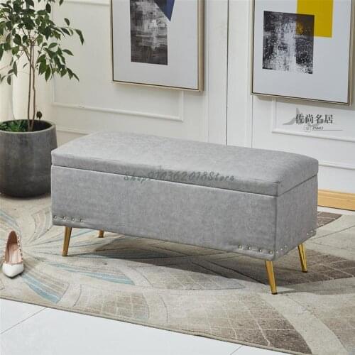 Nordic Luxury Shoes Changing Stool Storage Stool Household Bed End Bench Bench Bench Bench Technology Cloth Sofa Stool