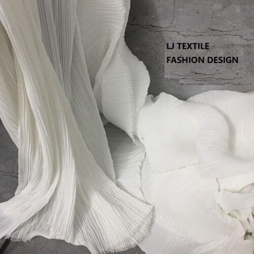 Wrinkle Fabric Double Wrinkle Wrinkle Three-dimensional Texture Designer Dress Fabric paris fashion show fabric