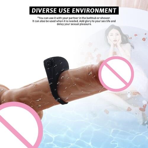 EXVOID Adult Products Penis Vibrator Ring Elastic Clitoris Stimulate Cock Vibrating Ring Delay Ejacualtion Sex Toys for Men