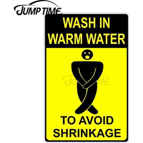 Jump Time 13 x 8cm Car Sticker Wash In Warm Water To Avoid Shrinkage Decals Windshield Bulding Waterproof Vinyl Car Decor