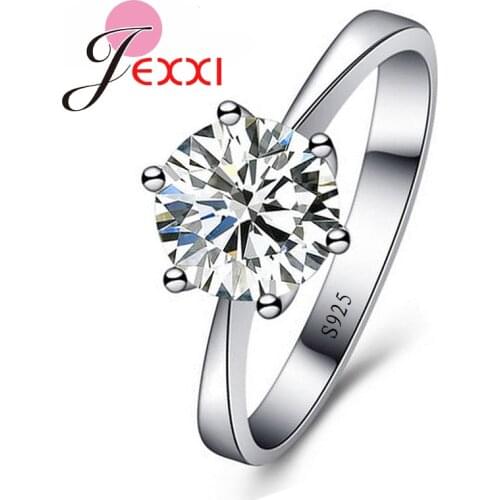 Cost Price Woman Lady Girls Wedding Rings Round Cubic Zircon Finger Ring Very Cheap 925 Sterling Silver Fashion Jewelry Gift