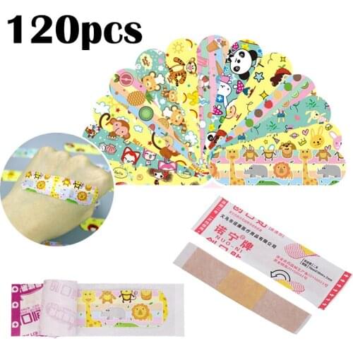 1-120pcs Medical Patch Waterproof Wound Adhesive Bandages Cute Dustproof Breathable First Band Aid Medical Adhesive for Kids