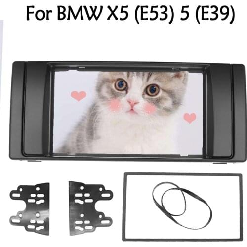 2 Din DVD Stereo Player For BMW X5 E5 E39 Radio Fascia Adapter Frame Head up Panel Plate Dash Mount Surrounded Installation Kit