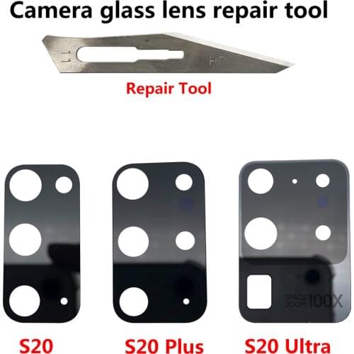 2Pcs, Original back camera glass lens For Samsung galaxy S10 S10e S10 Plus S20 Ultra J3 J5 J7 Pro 2017 / J330F J530F J730F