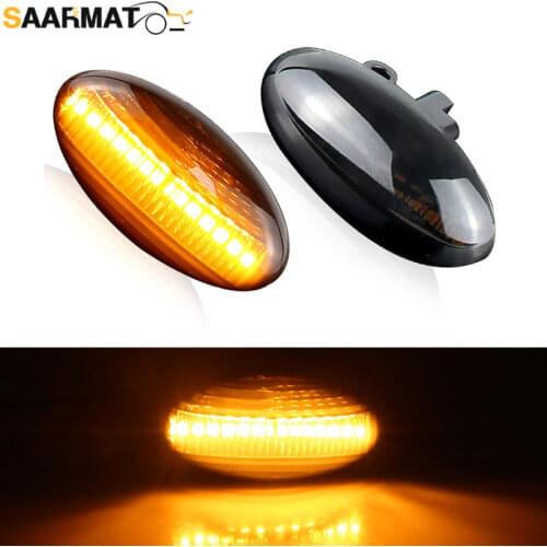 2PCS LED Turn Signal Light Side Marker Indicator Light For Peugeot 307 206 407 107 607 Citroen C1 C2 C3 C5