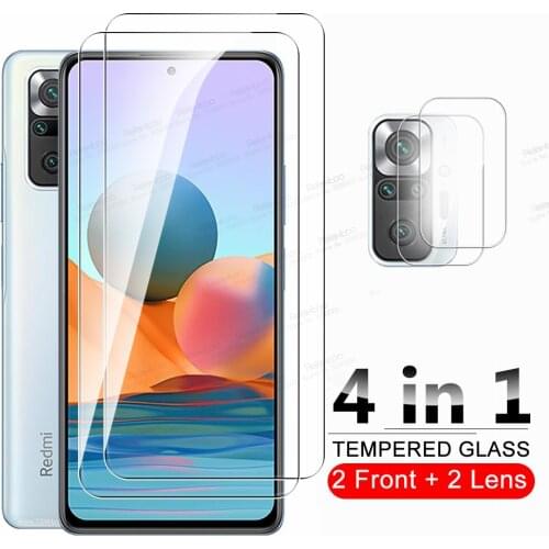 4 in 1 Camera Tempered Glass For Xiaomi Redmi Note 10 Pro Xiomi Redme Nota 10Pro Note10 Not 10s Screen Protector Protective Film