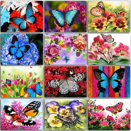 5D DIY Diamond Painting Kit Paint landscape scenery Flower butterfly Full Square&Round embroidery mosaic Cross stitch Home Decor