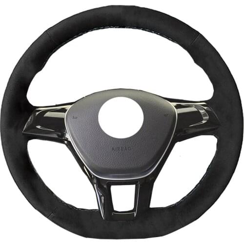 Alcantara Leather Suede Car Steering Wheel Cover for Volkswagen VW Golf 7 Mk7 New Polo Passat B8