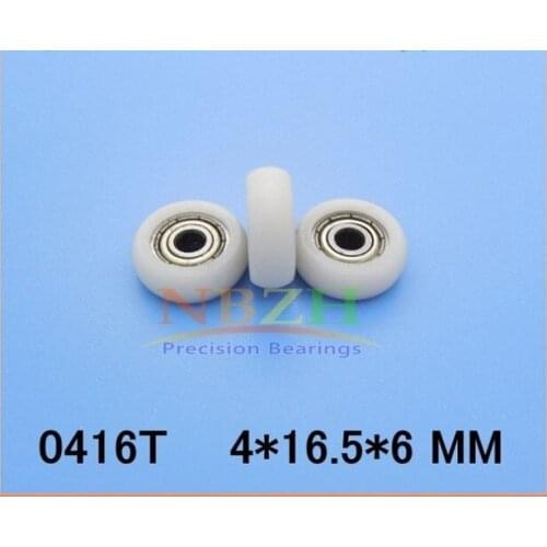 Free shipping 10pcs/lot 4*16.5*6mm Miniature Bearings Ball Mini BearingNylon roller wheel doors and Windows pulley