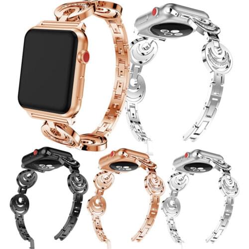 Diamond Bracelet for Apple Watch 5 band 38mm 40mm iWatch Series 4/3/2/1 stainless Stella strap for apple watch 6 strap 44mm 42mm