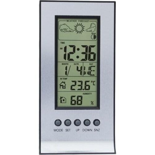 Digital Professional Weather Station Wireless Indoor Outdoor Daily Clock Snooze Forecast Calendar Clock Hygrometer M13 dropship