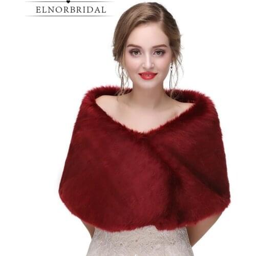 ELNORBRIDAL Wedding Fur Capes