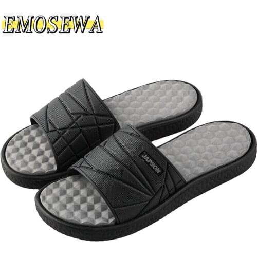 EMOSEWA 2020 Indoor Men Slippers Hemp Mens Slippers For Guests Summer Red Men Casual Shoes Brand Fashion Hotel Slippers Men 47