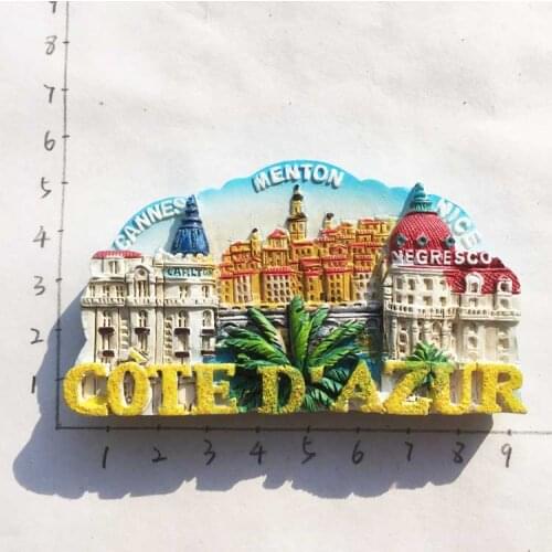 France Cannes Nice Monaco landmark construction tourist souvenir magnetic stickers refrigerator
