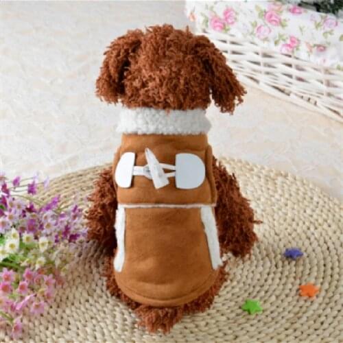 Dog Costume Autumn and Winter Pet Dog Clothes Padded Dog Clothes Pet Motorcycle Clothes Pet Supplies Cats Padded Clothes Vest