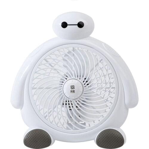Disney Baymax Mini Fan Student Dormitory Cartoon Small Fan Desktop Table Cartoon Anime Big Hero 6 Fan Household Electric Fan