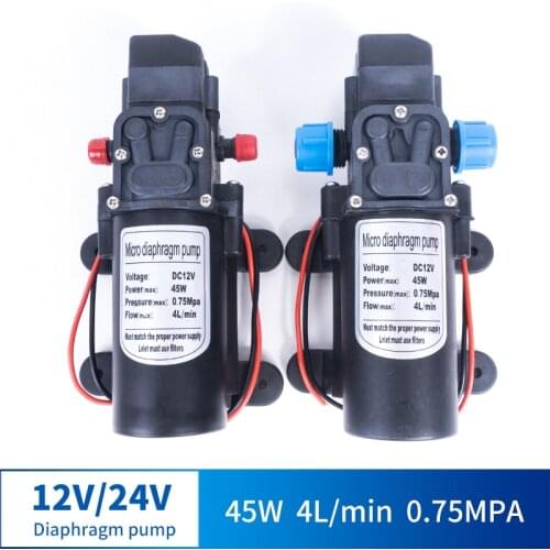 12V 24V 120W 10L / Min Miniature High Pressure Diaphragm Pump With Automatic Switch Reflow Multi-function DC Pump