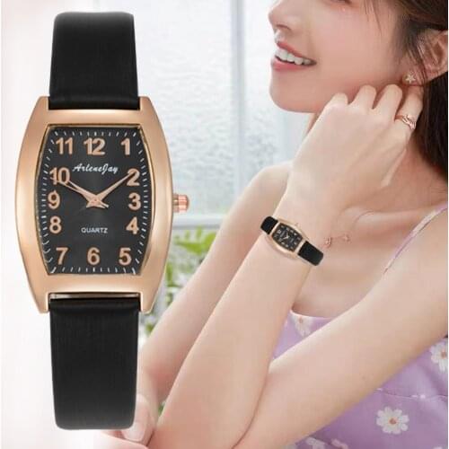 Fashion Rectangle Women Watches Qualities Ladies Wristwatches Quartz Leather Clock 2021 Bayan Kol Saati Female Dress Watch Gift
