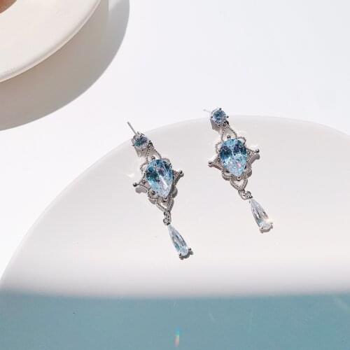 Fashion Crystal Stud Earrings for Women Female Earrings Wedding Party Jewelry