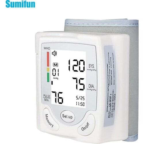 Wrist Blood Pressure Monitor Digital Automatic Sphygmomanometer Tester Manometer Pulsemeter Medical Devices Without Voice