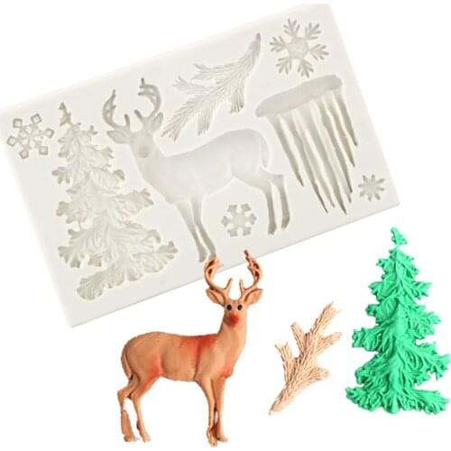 Christmas deer Set of snowman Reinde cookie cutters cooking tools fondant DIY cake chocolate baking decoration candy Resin craft