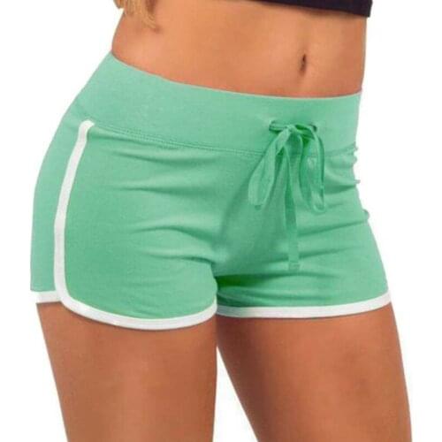 New Drawstring Shorts S-2XL Summer Womens High Waist Shorts Ladies Casual Sports Workout Fitness Shorts Five Color Plus Size